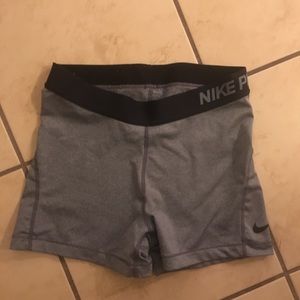 Grey Nike Spandex Shorts